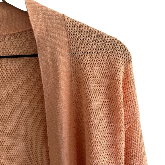 Chico’s Linen Blend Open Front Knit Cardigan Casual Resortwear Layering Size XS - Picture 5 of 14